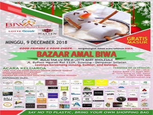 Bazar Charity Market , Lotte Mart, Baypas Ngurah Rai, December 9th 2019 , 9 AM - 6 PM