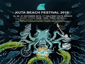 Bali Food, Music, Clothing, Kite, Surfing and Sunset Run at the Kuta Beach Festival  Oct 19 - 20 - 21 2018