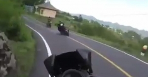 Shocking Bali motorbike crash recorded